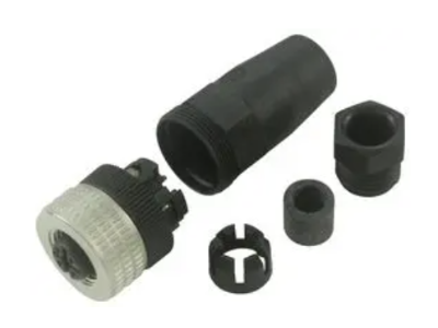 EL-06WX5727 - Hirschmann, M12 Straight, Female, 4 Positions, Screw Socket